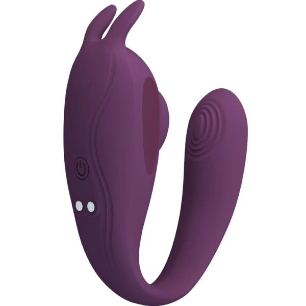 Pretty Love Shey Stimulator & Vibrator met app-afstandsbediening, paars