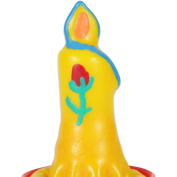 Condomerie nieuwheidskaars met condoom handbeschilderd
