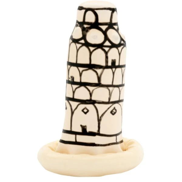 Condomerie Handbeschilderd Nieuwigheidscondoom Pisa-toren