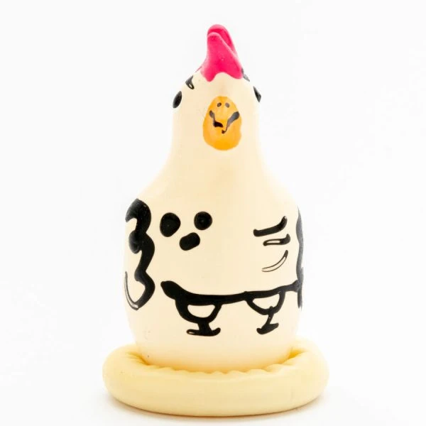 Condomerie Handbemalte Neuheitskondome Cocky Rooster als decoratief erotisch speelgoed