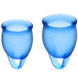 Satisfyer Menstruatiecups Set met 2 Cups, medisch siliconen Satisfyer Menstruatiecups Set met 2 Cups, medisch siliconen - Afbeelding 1
