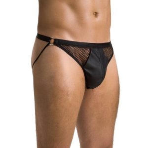 Passion Slip Open Luke Zwart van polyurethaan en polyester Passion Slip Open Luke Zwart van polyurethaan en polyester - Afbeelding 3