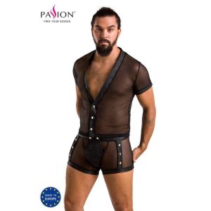 Passion 052 Set Michael zwart, dessousset voor mannen Passion 052 Set Michael zwart, dessousset voor mannen - Afbeelding 1