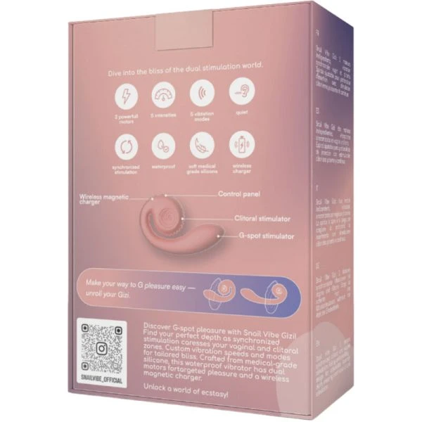 Snail Vibe Gizi Dual Stimulator Vibrator with Clitoral Stimulator