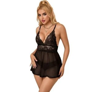 Subblime Babydoll met borstpunt en bloemenpatroon
