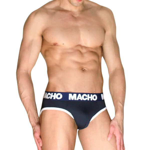 Macho Underwear klassieke herenslips marineblauw met push-up cup