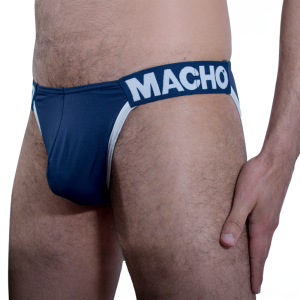 Macho Underwear Donkerblauwe zijslip met push-up-cup Macho Underwear Donkerblauwe zijslip met push-up-cup - Afbeelding 2