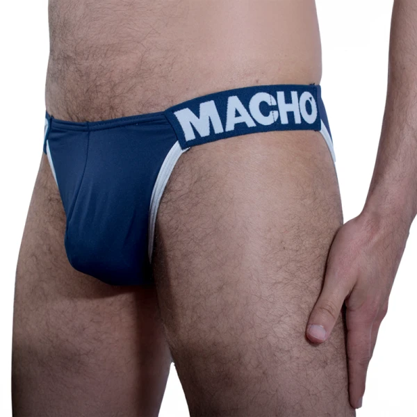 Macho Underwear Donkerblauwe zijslip met push-up-cup