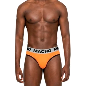 Macho Underwear Men's Slip with Push-up Cup Orange