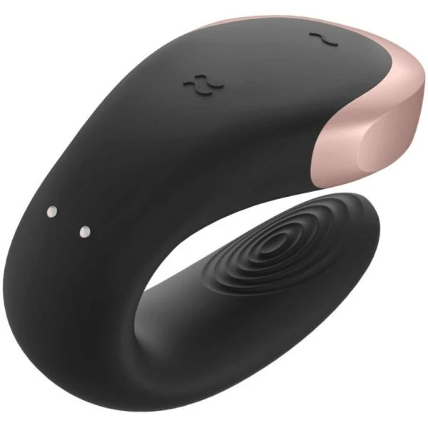 Satisfyer Paarvibrator Double Love Luxury met app-bediening en afstandsbediening Zwart