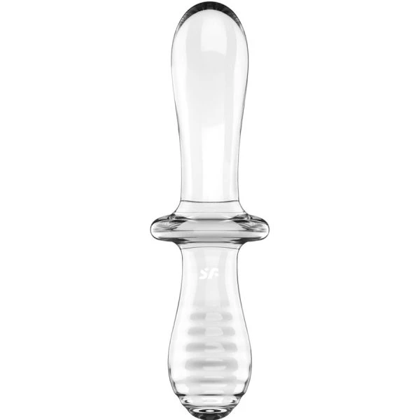 Satisfyer Dubbele Kristal Dildo van borosilicaatglas met twee texturen