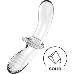 Satisfyer Dubbele Kristal Dildo van borosilicaatglas met twee texturen