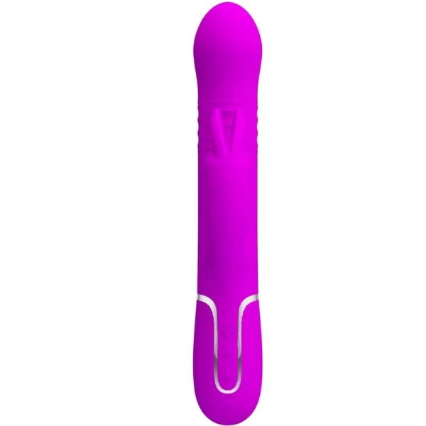 Pretty Love Coale Rabbit Vibrator met Kralen Paars