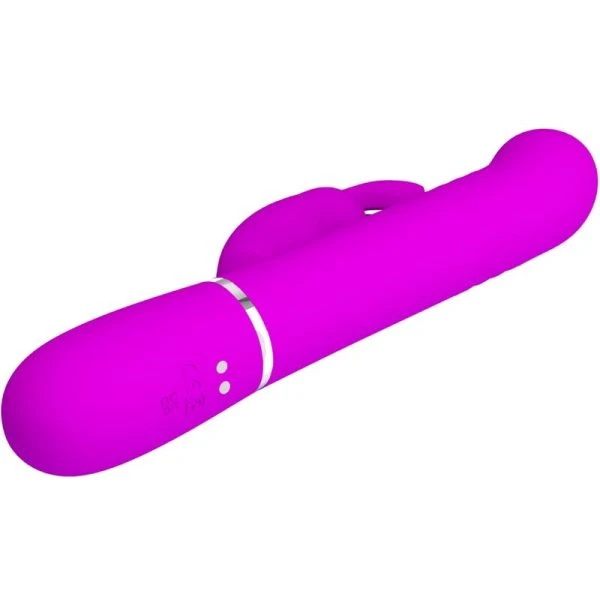 Pretty Love Coale Rabbit Vibrator met Kralen Paars