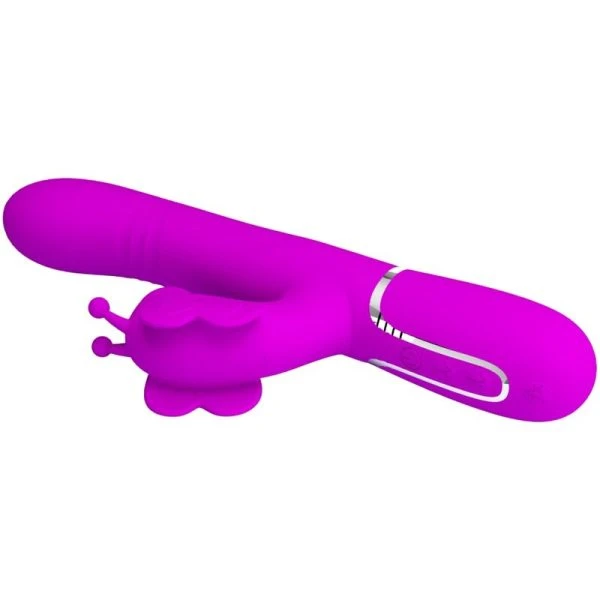 Pretty Love Konijnenvibrator 4 in 1 Vlinder Fuchsia