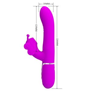 Pretty Love Konijnenvibrator 4 in 1 Vlinder Fuchsia Pretty Love Konijnenvibrator 4 in 1 Vlinder Fuchsia - Afbeelding 7