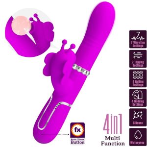 Pretty Love Konijnenvibrator 4 in 1 Vlinder Fuchsia Pretty Love Konijnenvibrator 4 in 1 Vlinder Fuchsia - Afbeelding 10