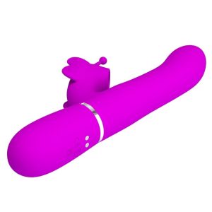 Pretty Love Konijnenvibrator 4 in 1 Vlinder Fuchsia Pretty Love Konijnenvibrator 4 in 1 Vlinder Fuchsia - Afbeelding 4