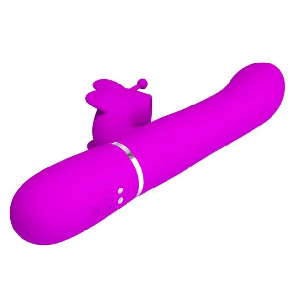 Pretty Love Konijnenvibrator 4 in 1 Vlinder Fuchsia