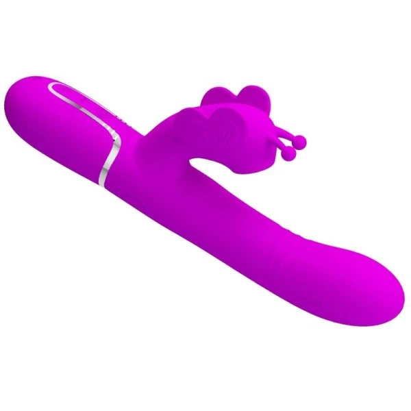 Pretty Love Konijnenvibrator 4 in 1 Vlinder Fuchsia