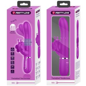 Pretty Love Konijnenvibrator 4 in 1 Vlinder Fuchsia Pretty Love Konijnenvibrator 4 in 1 Vlinder Fuchsia - Afbeelding 11