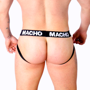 Macho Underwear Jock Leder Grijs Beige voor Mannen Macho Underwear Jock Leder Grijs Beige voor Mannen - Afbeelding 4