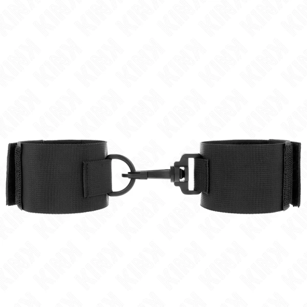 Kink Nylon-Handgelenkfesseln für BDSM, schwarz