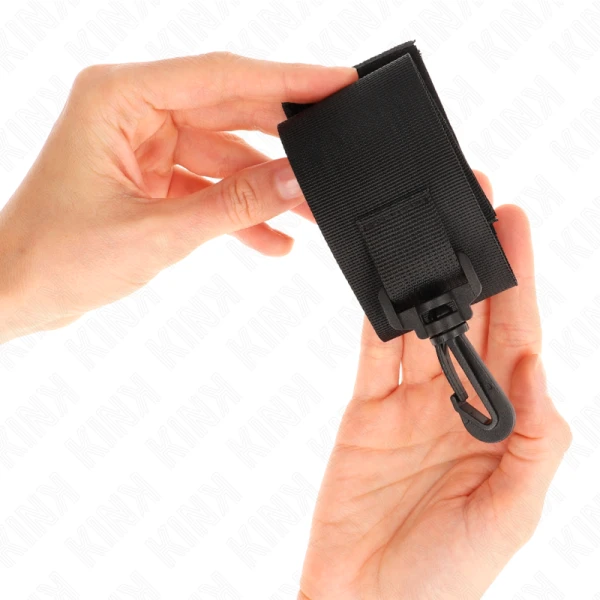 Kink Nylon-Handgelenkfesseln für BDSM, schwarz