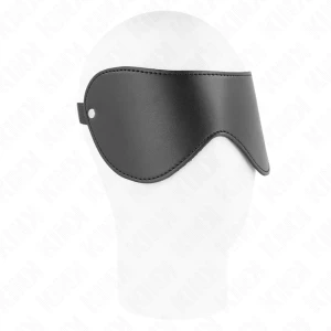 Kink oogmasker van kunstleer met 2 klinknagels