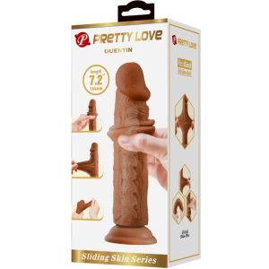 Pretty Love Quentin Dildo met zuignap, realistisch, bruin Pretty Love Quentin Dildo met zuignap, realistisch, bruin - Afbeelding 6