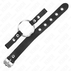 Kink Penisring van leer met gesluiting en metalen ring Kink Penisring van leer met gesluiting en metalen ring - Afbeelding 1