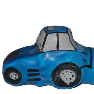 Condomerie novelty condom hand-painted with tractor motif blue