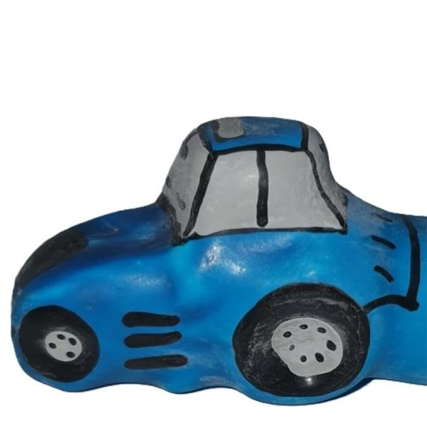 Condomerie nieuwheidscondooms handbeschilderd met tractor motief blauw