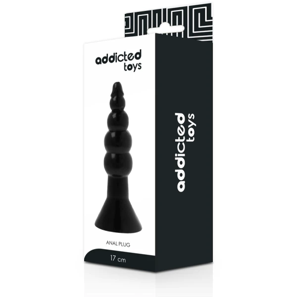 Addicted Toys Anaalplug voor gevorderde anale spelletjes, TPR, zwart Addicted Toys Anaalplug voor gevorderde anale spelletjes, TPR, zwart