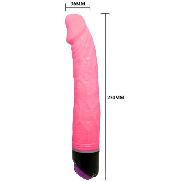 Baile Adour Club Realistische Vibrator met geaderde textuur Roze