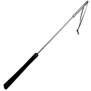 Metal Hard Riding Crop Made of Leather and Metal with Wrist Strap