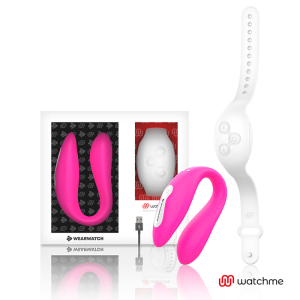 Wearwatch Watchme Dual Technology Vibrator met Dual-Technologie Fuchsia / Snow Wearwatch Watchme Dual Technology Vibrator met Dual-Technologie Fuchsia / Snow - Afbeelding 1