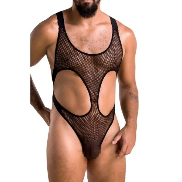 Passion Body Leon in het zwart – Volledige body-outfit voor mannen Passion Body Leon in het zwart – Volledige body-outfit voor mannen