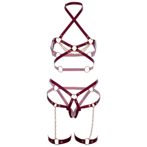 Leg Avenue Harness-BH met hartring en jarretelle van vegan leer Leg Avenue Harness-BH met hartring en jarretelle van vegan leer - Afbeelding 6