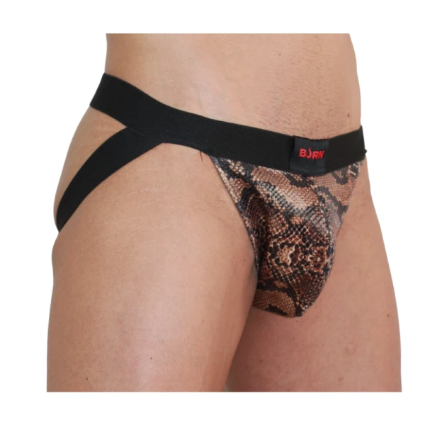 Burn Jockstrap Snake Zwart met Glitterdetails