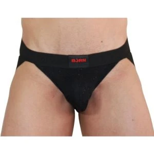 Burn Jockstrap glossy black with transparent details