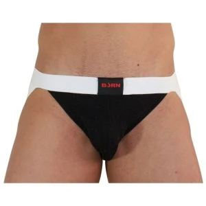 Burn Jockstrap glossy Black/White for Men