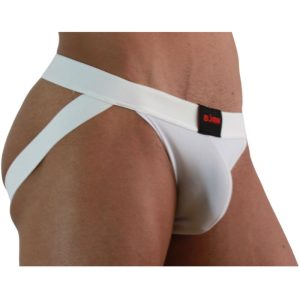 Burn Jockstrap 007 in Wit – Slip met Glans en Transparantie Burn Jockstrap 007 in Wit – Slip met Glans en Transparantie - Afbeelding 2