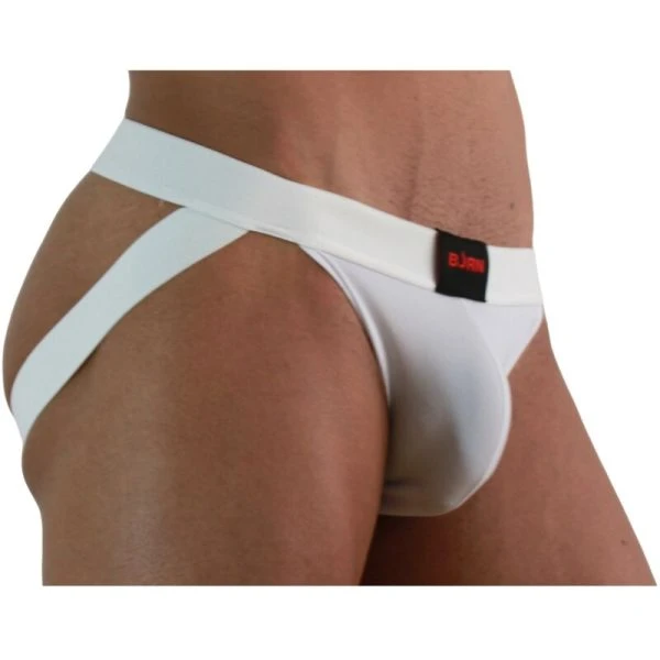 Burn Jockstrap 007 in Wit – Slip met Glans en Transparantie