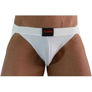 Burn Jockstrap 007 in Wit – Slip met Glans en Transparantie Burn Jockstrap 007 in Wit – Slip met Glans en Transparantie - Afbeelding 1