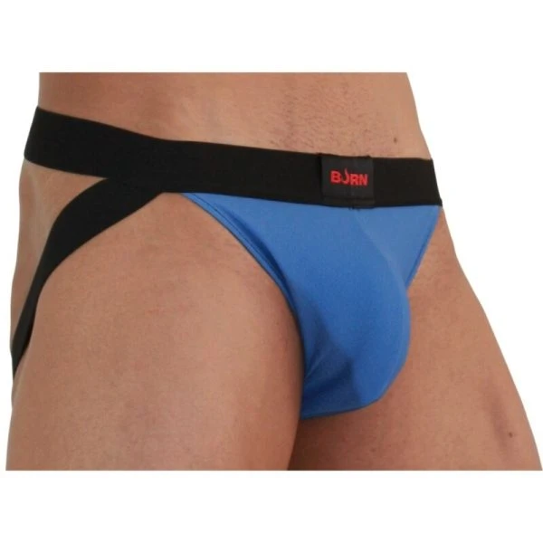 Burn Jockstrap 008 in Blauw en Zwart voor Mannen
