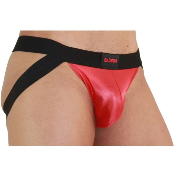 Burn Jockstrap 010 in Rood en Zwart voor Mannen