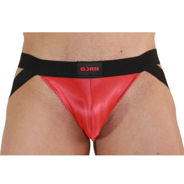 Burn Jockstrap 010 in Rood en Zwart voor Mannen