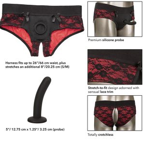 Calexotics Scandal Crotchless Panty Set met siliconen dildo Calexotics Scandal Crotchless Panty Set met siliconen dildo - Afbeelding 6