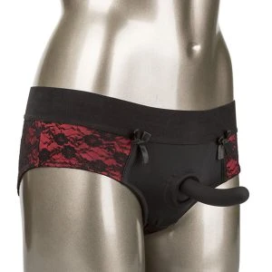 Calexotics Scandal Crotchless Panty Set mit Silikondildo